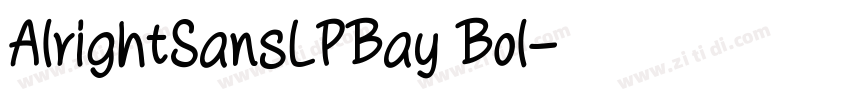 AlrightSansLPBay Bol字体转换